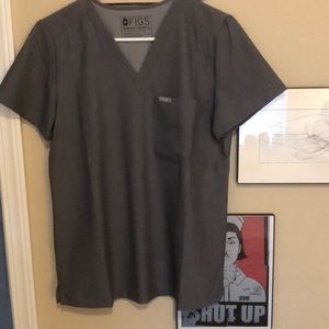 Figs Scrub Top XS Grey